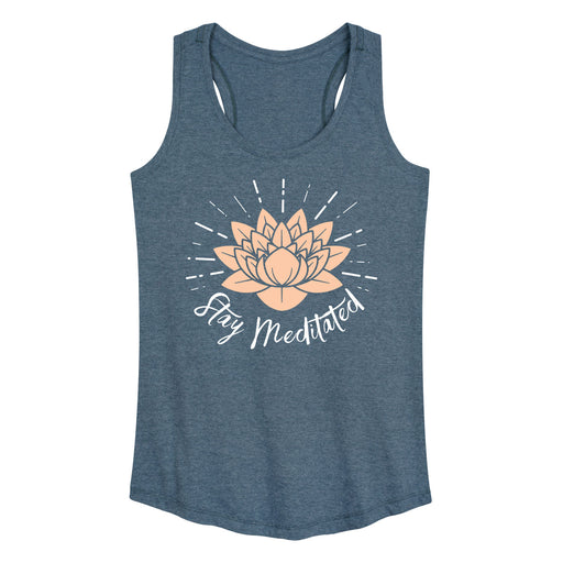 Stay Meditated - Women's Racerback Graphic Tank