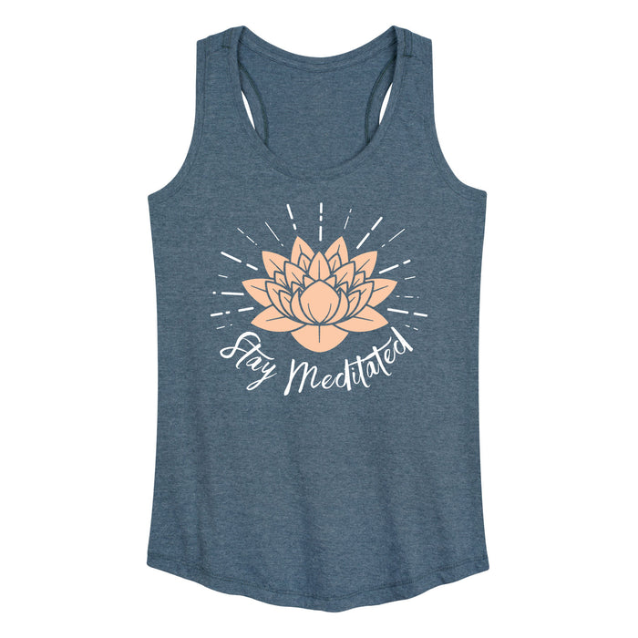Stay Meditated - Women's Racerback Graphic Tank