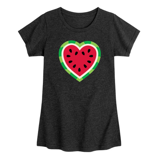 Watermelon Heart - Toddler and Youth Girls Short Sleeve T-Shirt