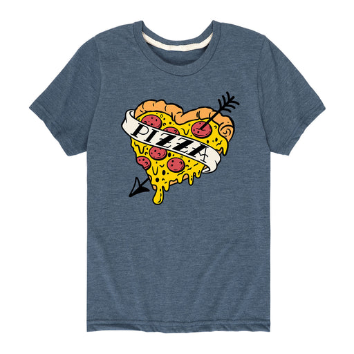 Heart Pizza Tattoo  - Toddler and Youth Short Sleeve T-Shirt