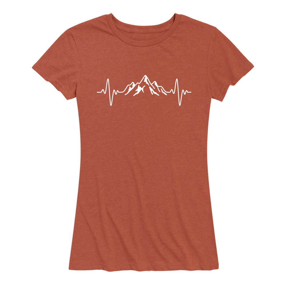 EKG Mountain - Women's Short Sleeve Graphic T-Shirt