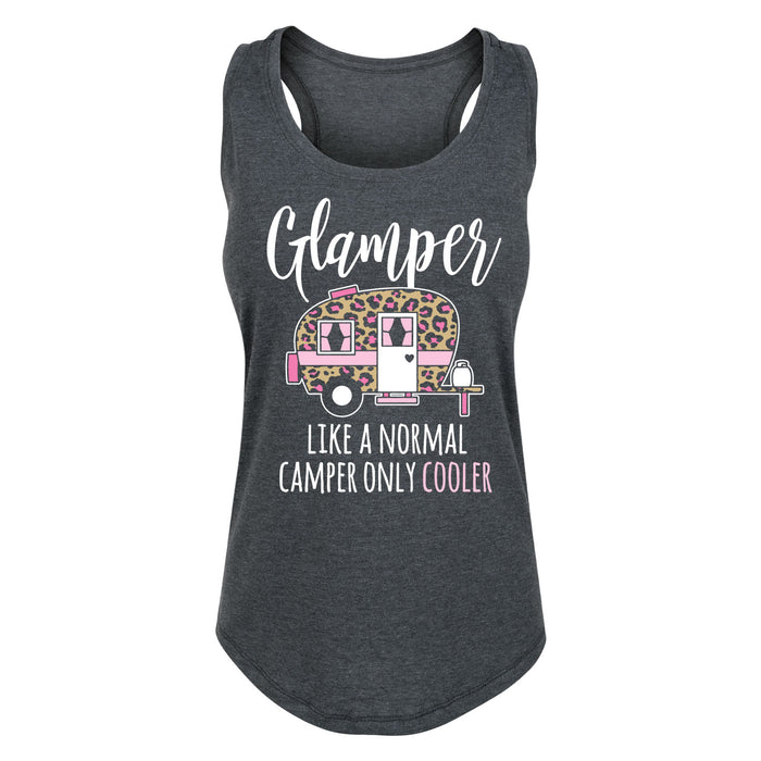 Glamper Like a Normal Camper Cooler - Women's Racerback Tank