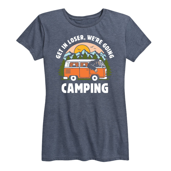 Sasquatch Get In Loser Camping - Women's Short Sleeve Graphic T-Shirt