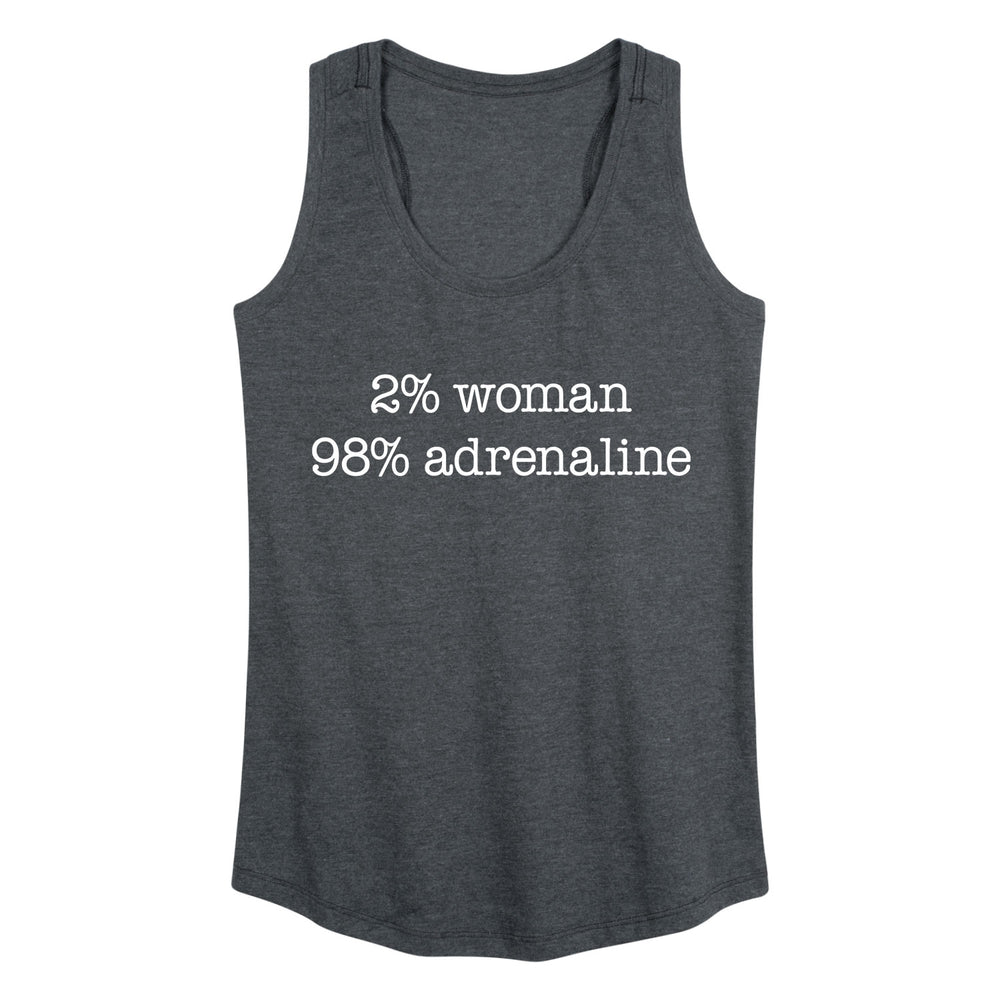 2 Percent Woman 98 Percent Adrenaline - Women's Racerback Graphic Tank