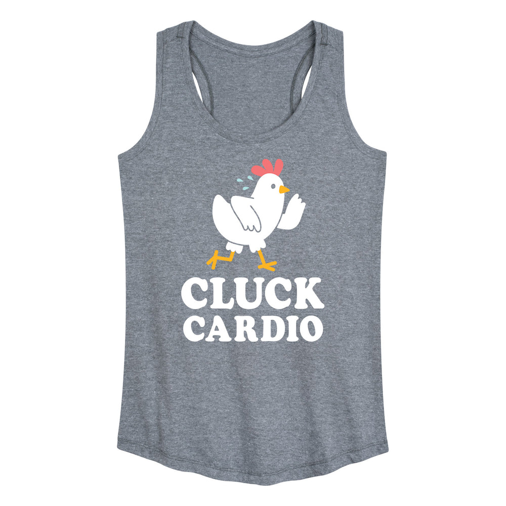 Cluck Cardio - Women's Racerback Graphic Tank