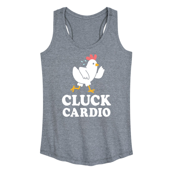 Cluck Cardio - Women's Racerback Graphic Tank