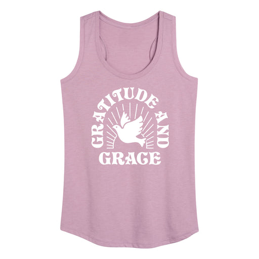 Gratitude And Grace - Women's Racerback Graphic Tank