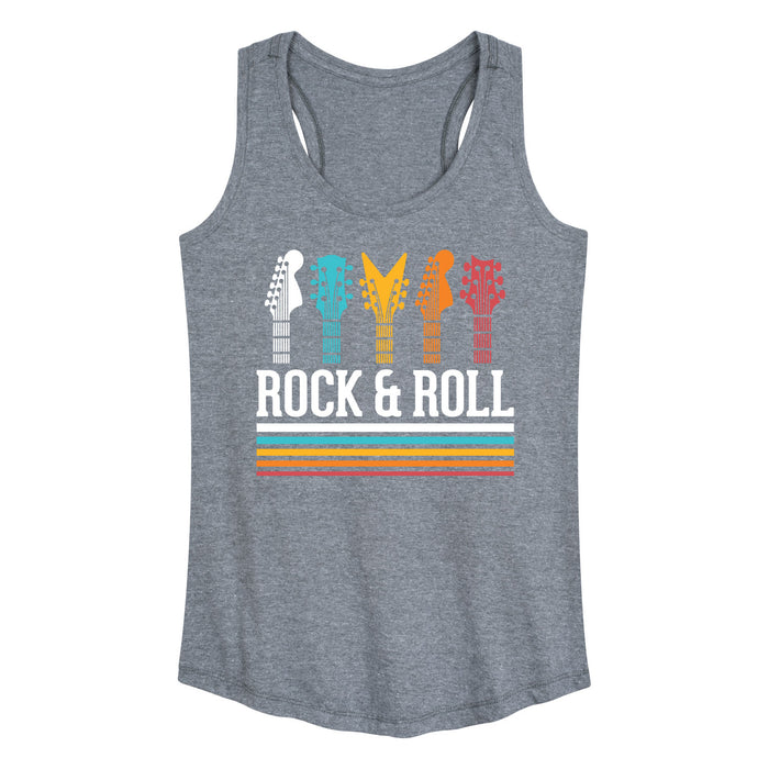 Rock And Roll Guitars - Women's Racerback Graphic Tank