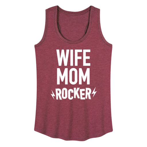Wife Mom Rocker - Women's Racerback Graphic Tank