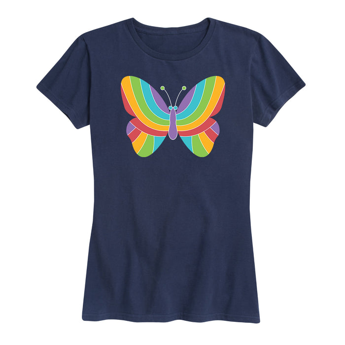 Rainbow Butterfly - Women's Short Sleeve Graphic T-Shirt