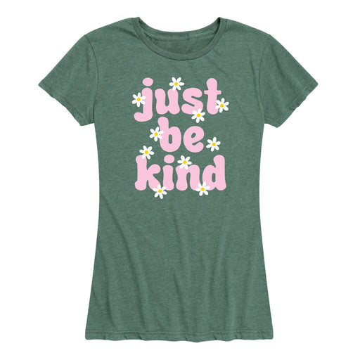 Just Be Kind Flowers - Women's Short Sleeve T-Shirt