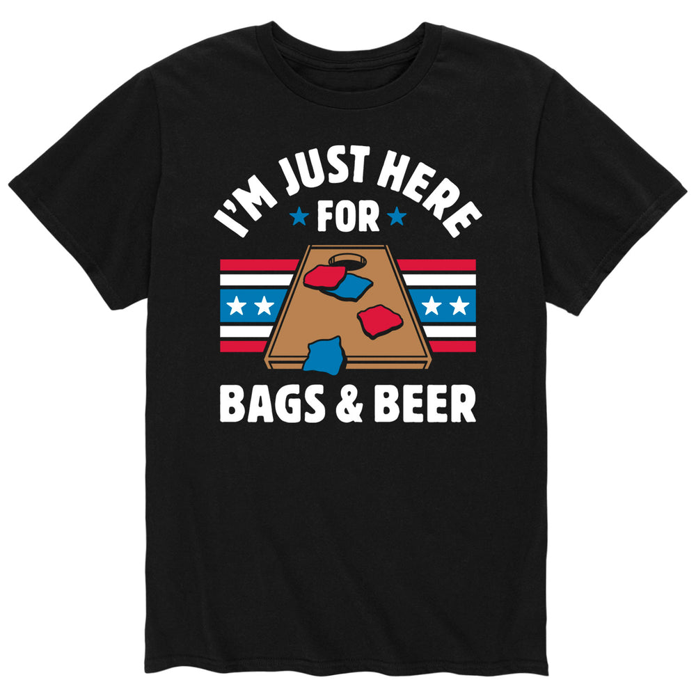 Cornhole Here For Bags And Beer - Men's Short Sleeve Graphic T-Shirt
