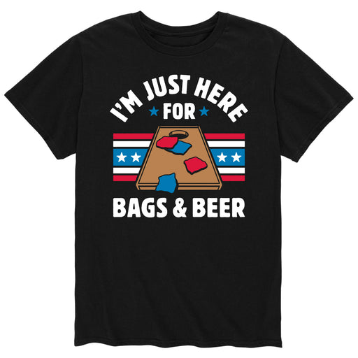 Cornhole Here For Bags And Beer - Men's Short Sleeve Graphic T-Shirt