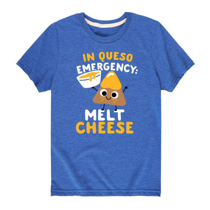Queso Emergency Melt Cheese - Youth & Toddler Short Sleeve T-Shirt