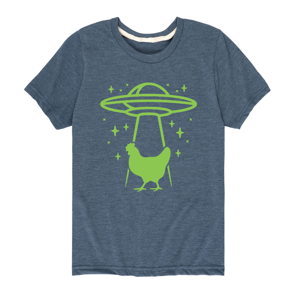 Aliens Abducting Chicken - Youth & Toddler Short Sleeve T-Shirt