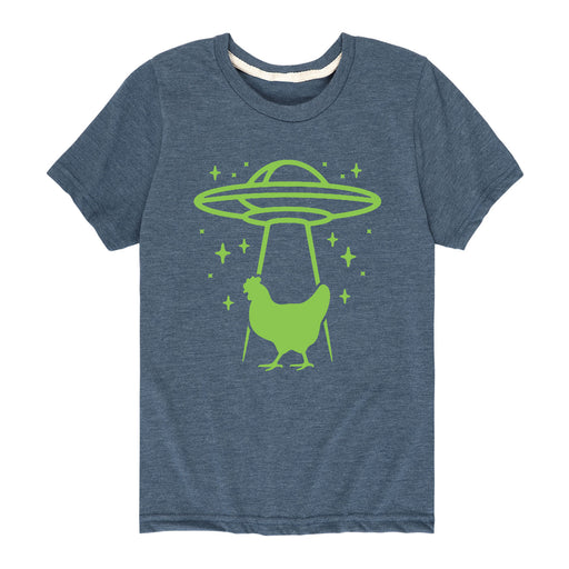 Aliens Abducting Chicken - Youth & Toddler Short Sleeve T-Shirt