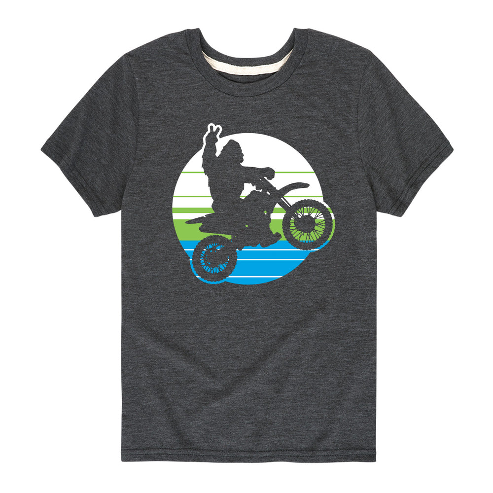 Retro Sasquatch Dirt Bike - Youth & Toddler Short Sleeve T-Shirt