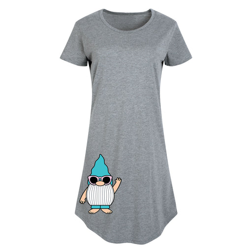 Gnome In Bathing Suit - Women's Short Sleeve Dress