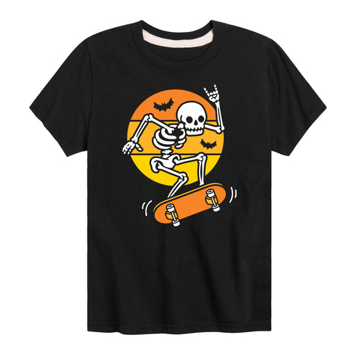 Skeleton Skateboarding - Youth & Toddler Short Sleeve T-Shirt