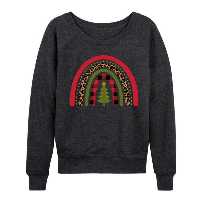 Christmas Rainbow - Women's Lightweight French Terry Pullover