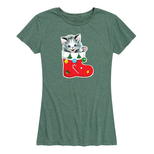 Kitten Stocking - Women's Short Sleeve T-Shirt