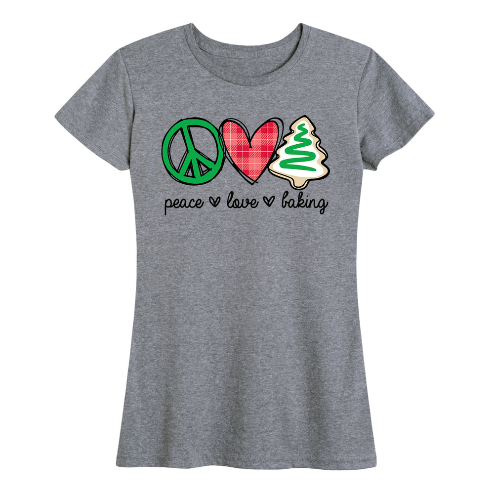 Peace Love Baking  - Women's Short Sleeve T-Shirt