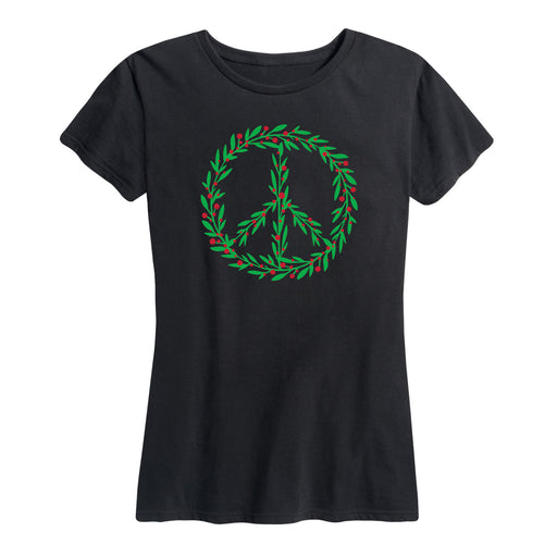 Wreath Peace Sign - Women's Short Sleeve T-Shirt