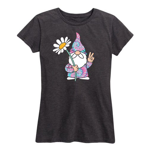Tie Dye Gnome With Daisy - Women's Short Sleeve T-Shirt