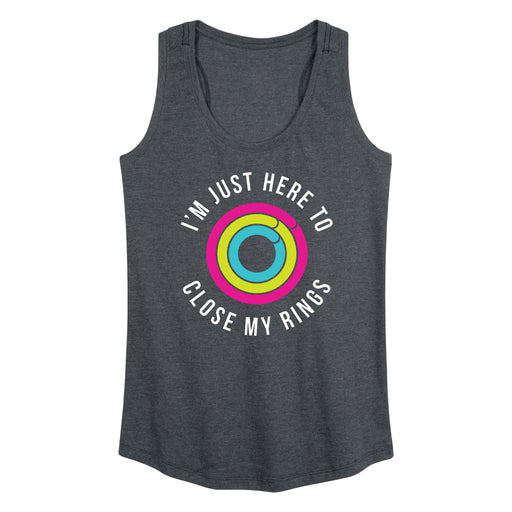 Just Here To Close My Rings - Women's Racerback Tank