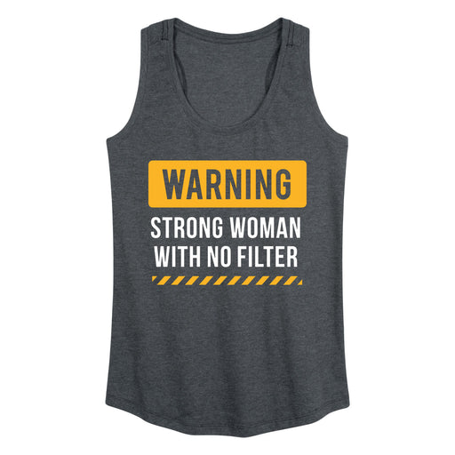 Warning Strong Woman - Women's Racerback Tank