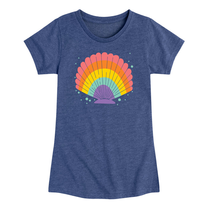 Rainbow Shell - Toddler & Youth Girl's Short Sleeve T-Shirt
