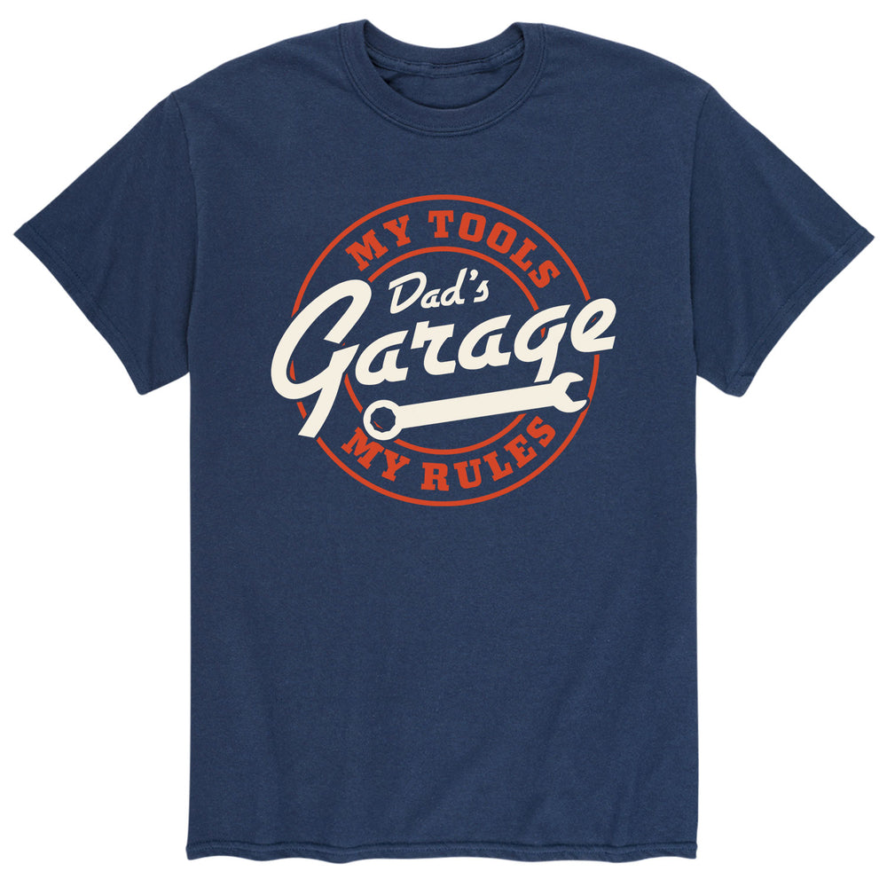 Dads Garage Tools Rules - Men's Short Sleeve T-Shirt