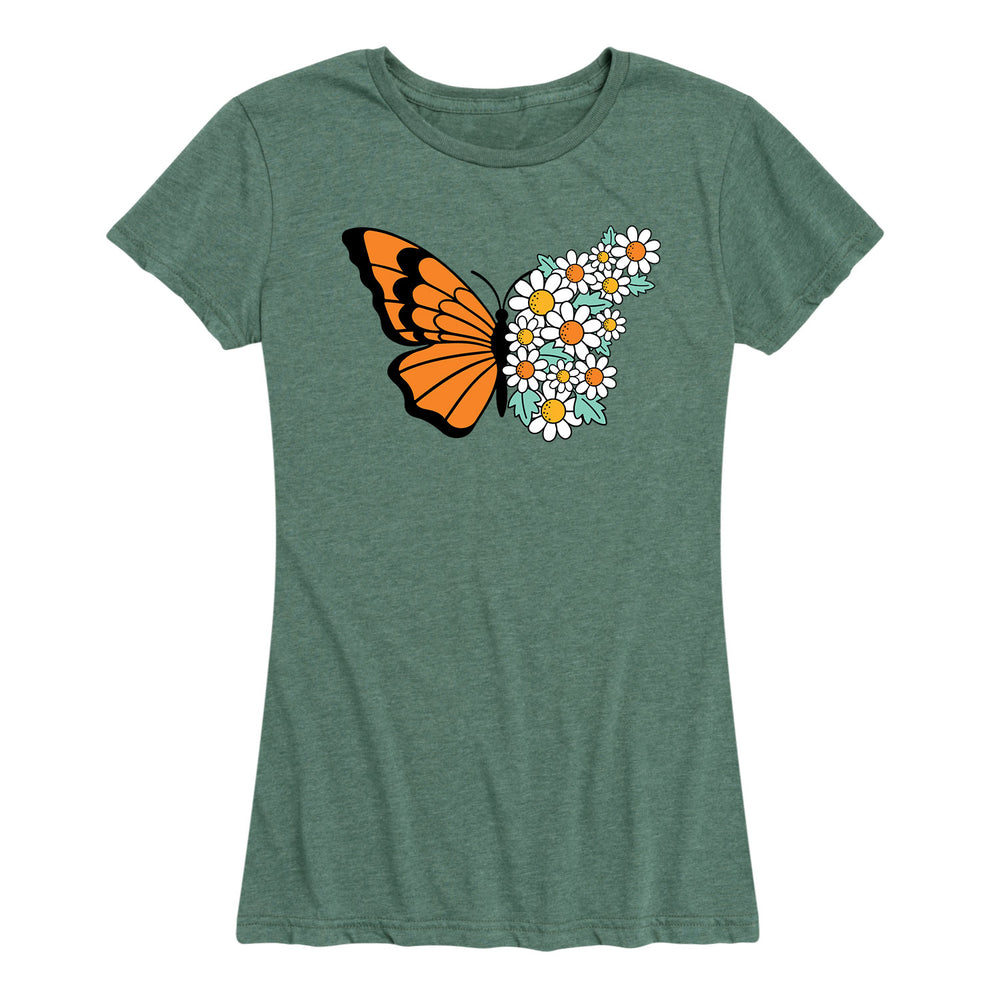 Half Butterfly Half Daisy - Women's Short Sleeve T-Shirt