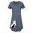 Cat and Dog Silhouettes - Women's Short Sleeve Dress