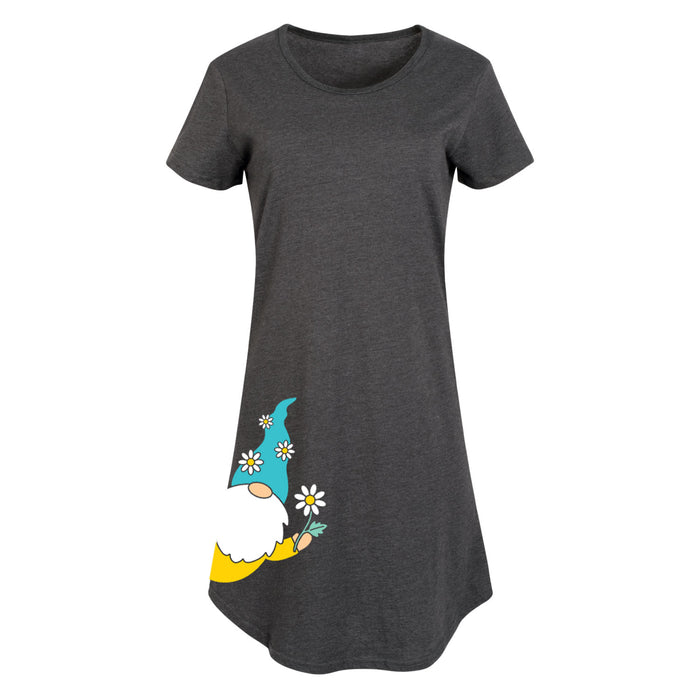 Gnome Peeking Head Out - Women's Short Sleeve Dress