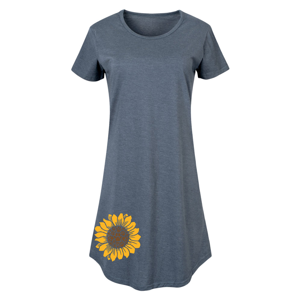 Pawprint Middle Sunflower - Women's Short Sleeve Dress