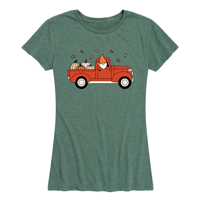 Fall Gnome In Truck - Women's Short Sleeve T-Shirt