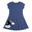 Unicorn with Rainbow - Youth & Toddler Girl's Fit and Flare Dress