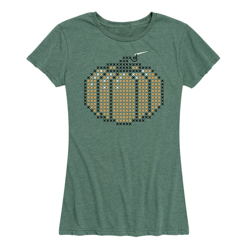 Cross Stitch Pumpkin - Women's Short Sleeve T-Shirt