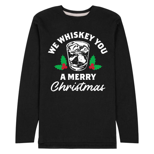 We Whiskey You A Merry Christmas - Men's Long Sleeve Jersey T-Shirt