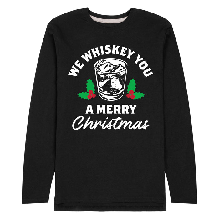 We Whiskey You A Merry Christmas - Men's Long Sleeve Jersey T-Shirt