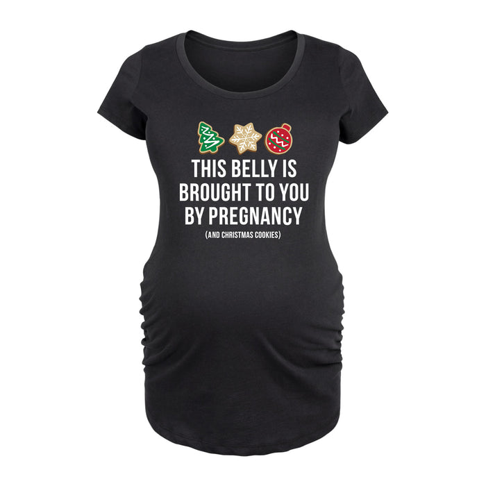 Brought Xmas Cookies - Women's Maternity Scoop Neck Graphic T-Shirt