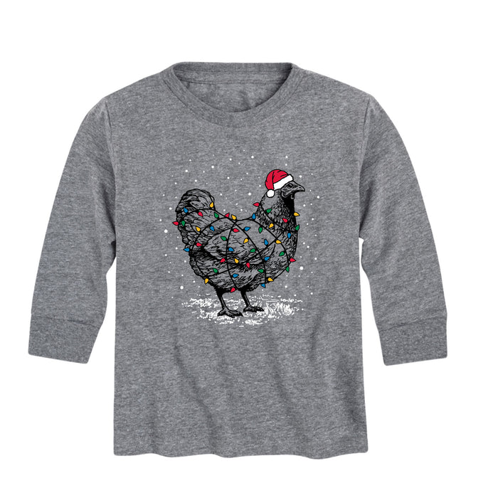 Chicken with Christmas Lights - Toddler And Youth Long Sleeve Graphic T-Shirt