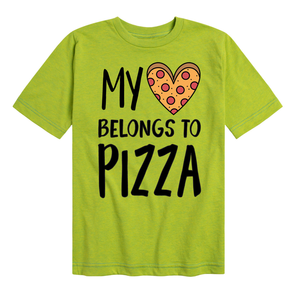 My Heart Belongs To Pizza - Toddler And Youth Short Sleeve Graphic T-Shirt