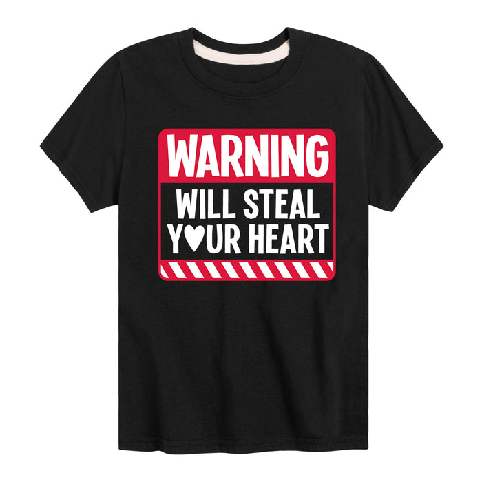 Warning Will Steal Your Heart - Toddler And Youth Short Sleeve Graphic T-Shirt