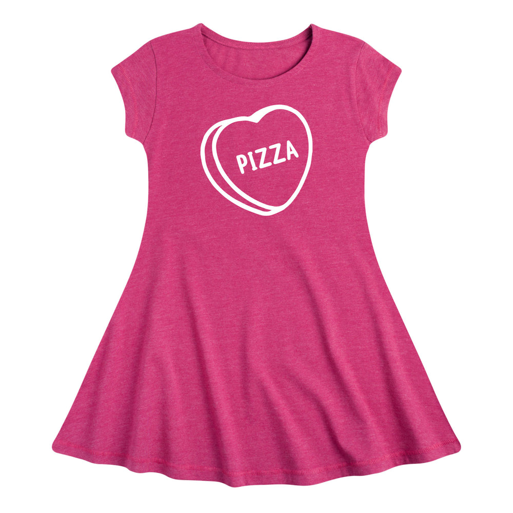 Pizza Candy Heart - Toddler & Youth Fit & Flare Dress