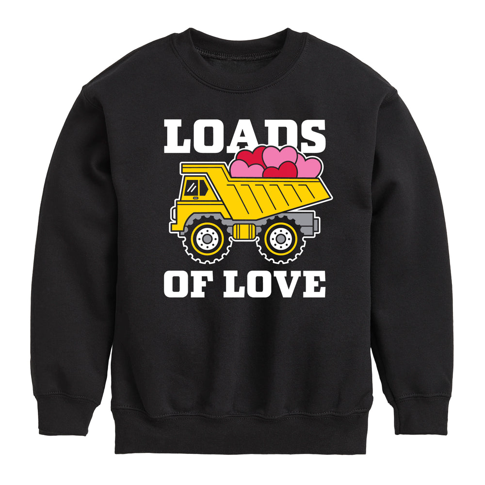 Loads Of Love Construction Truck - Kid's Fleece Sweatshirt