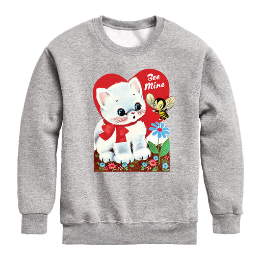 Bee Mine Vintage Valentine's Day - Kid's Fleece Sweatshirt