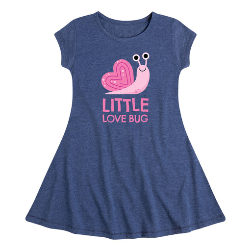 Love Bug Heart Snail - Toddler & Youth Fit & Flare Dress