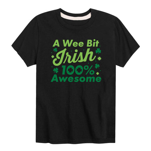 Wee Bit Irish 100 Awesome - Youth & Toddler Short Sleeve T-Shirt